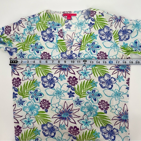 Peter Millar Blue and Green Floral Tunic - Picture 5 of 6